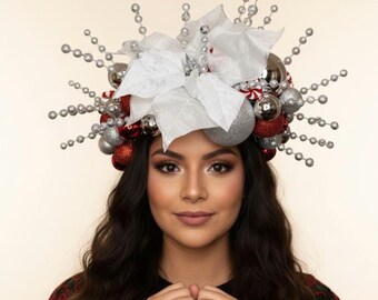 Handmade Christmas Headband Crown: Holiday Party Headpiece