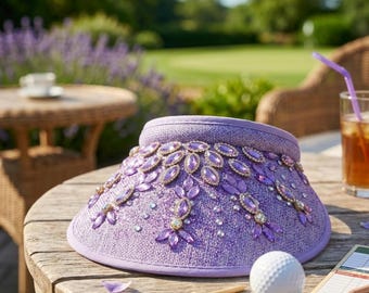 Violet Beaded Sequin Beanie, Purple Hat, Purple Slouchy Hat  display picture 3
