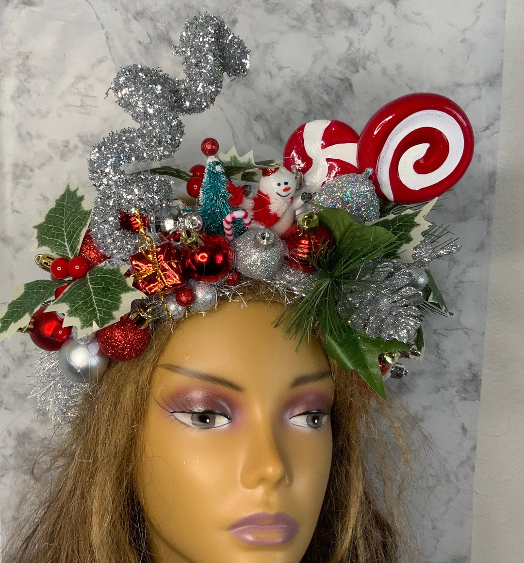 Christmas Party Crown Winter Holiday Crown Christmas Party Headpiece