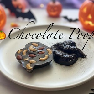 Poop shaped chocolate bar crappy looking chocolate candy poop chocolate with nuts