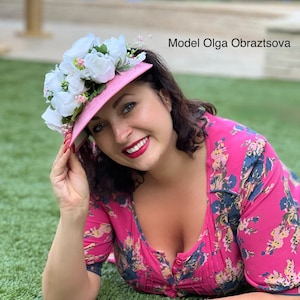 Golf visor women floral visor Golf Visor with flowers Golf Visor floral for women