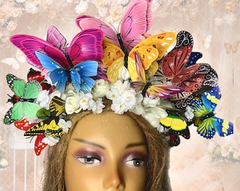 Handmade Colorful Butterfly Headband: Party Crown - Etsy display picture 3