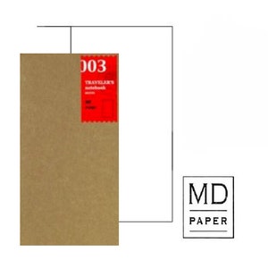 Notizbuch 003 Glatte Seiten Echtes Traveler&#39;s Notebook Midori