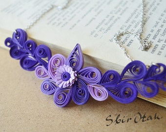 Royal Blue and Purple Necklace, Mother Day Gift, Fashion Necklace, Blue Necklace, Blue Bridesmaid Necklace, Purple Wedding