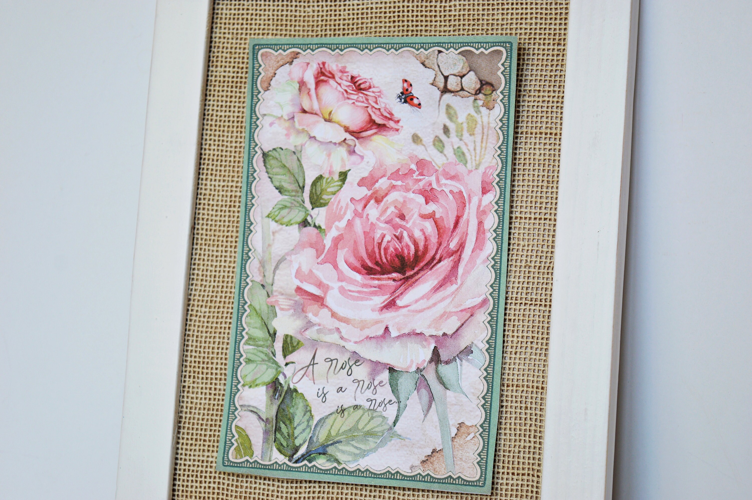 Englische Rose Wohnkultur Shabby chic Wandkunst gerahmt | Etsy