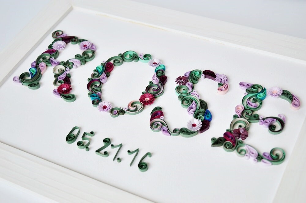 Nursery naming ceremony gift Personalized Newborn birth Etsy