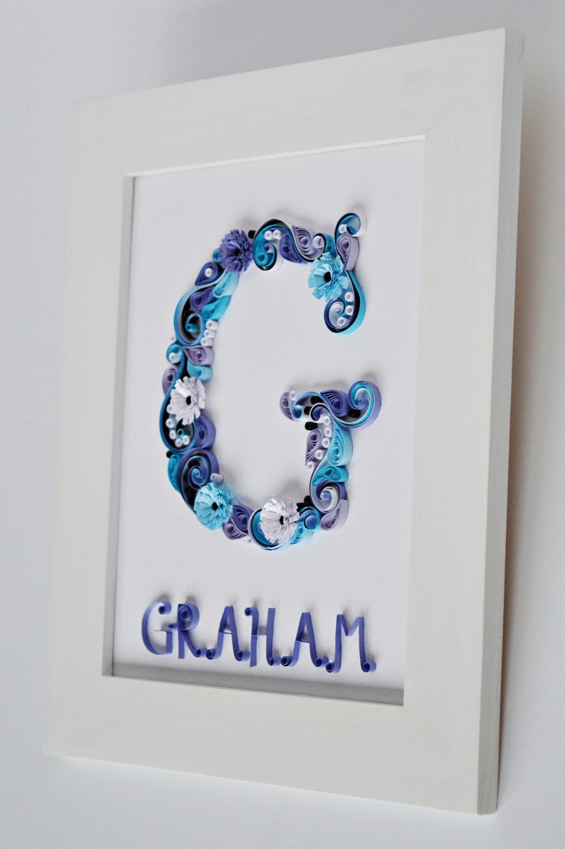 Personalized baby name wall decor Baby room art decor Name Etsy