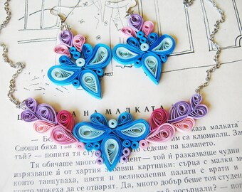 Eerste verjaardag cadeau voor vrouw, papieren ketting, kleurrijke verklaring ketting, 1e verjaardag vriendin, cadeau voor vrouwen / JIJI