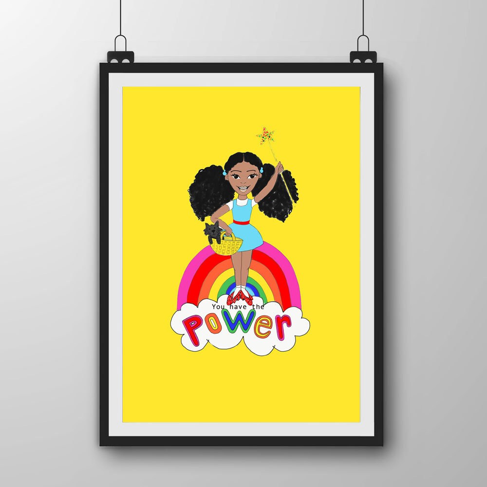 Wizard Of Oz Art Print For Girls Mixed Race Girl Dorothy Etsy Wizard Of Oz Art Print For Girls Mixed Race Girl Dorothy Etsy