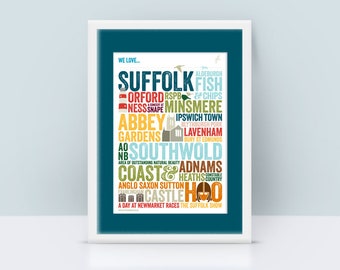 We love Suffolk Typographic Poster