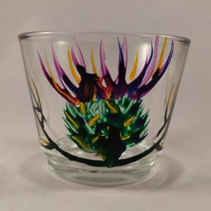 Purple Thistle Tea-light Holder