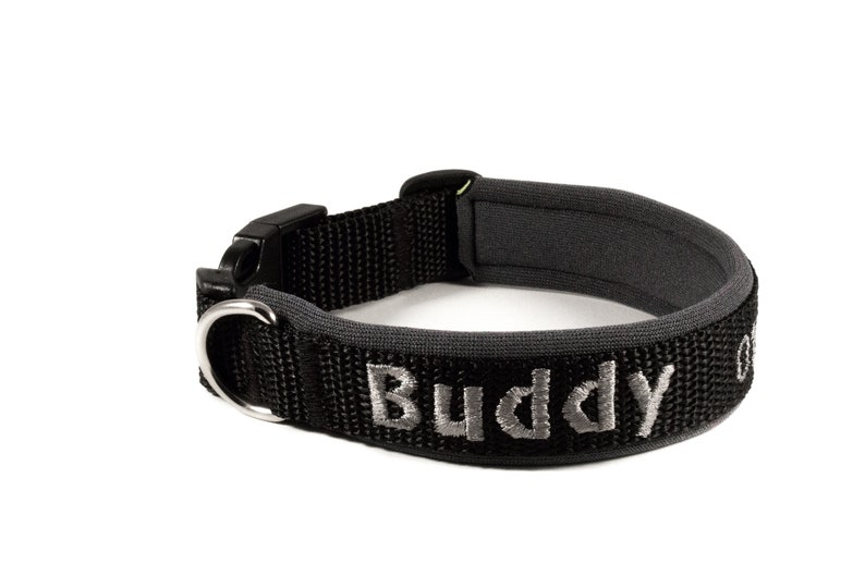 Dog collar with name / phone number Etsy