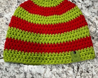 Grinch Crochet Beanie