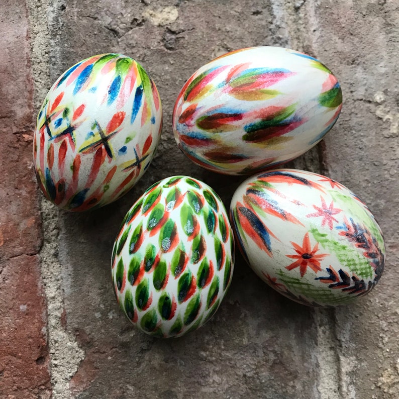 Hand Painted Eggs Etsy