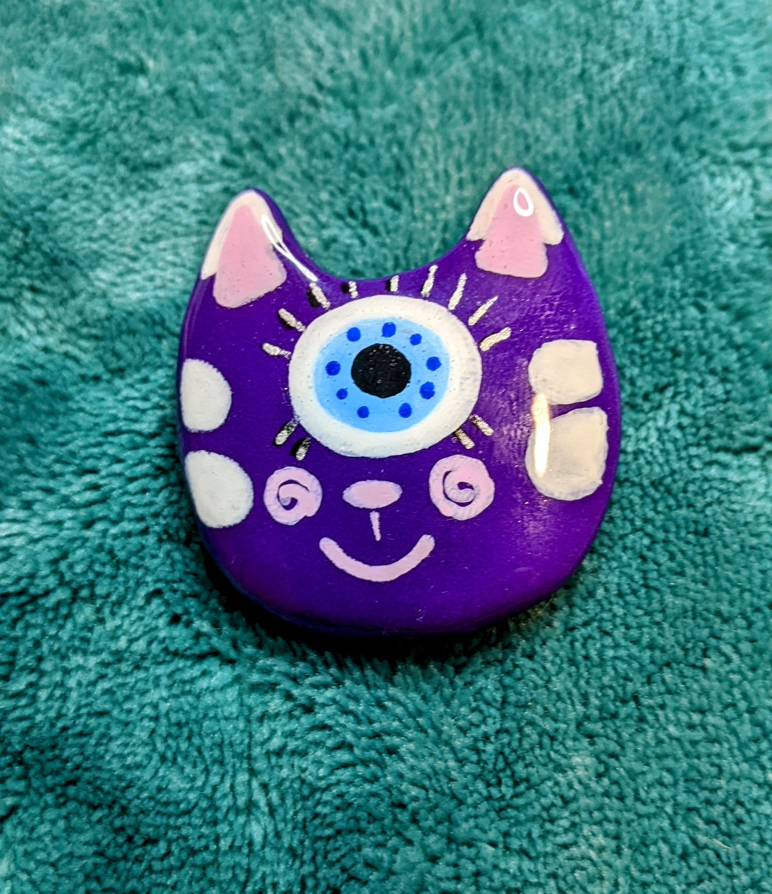 Adorable Clay Pins, Cat Pins, Handmade Pins, Cute Pins, Ooak Pins