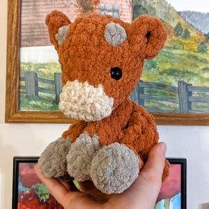 Handmade Crochet Cow Plushie | gift for child | gift for girlfriend | farm animal nursery decor | amigurumi lovey | snuggler | ready to ship