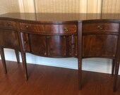Federal Style Mahogany Marlboro Manor Sacks Inlaid Sideboard w Bottle Drawers