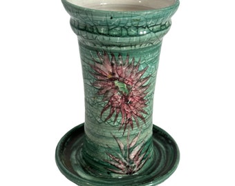 Vintage French Vallauris Ceramic Glazed Vase