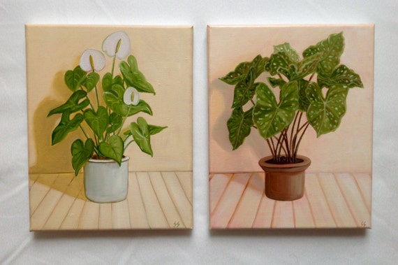 indoor plants stand Modern Indoor Plant Stand Set of 2 with Pots  Tall Wood Plant Stand Pair for Living Room