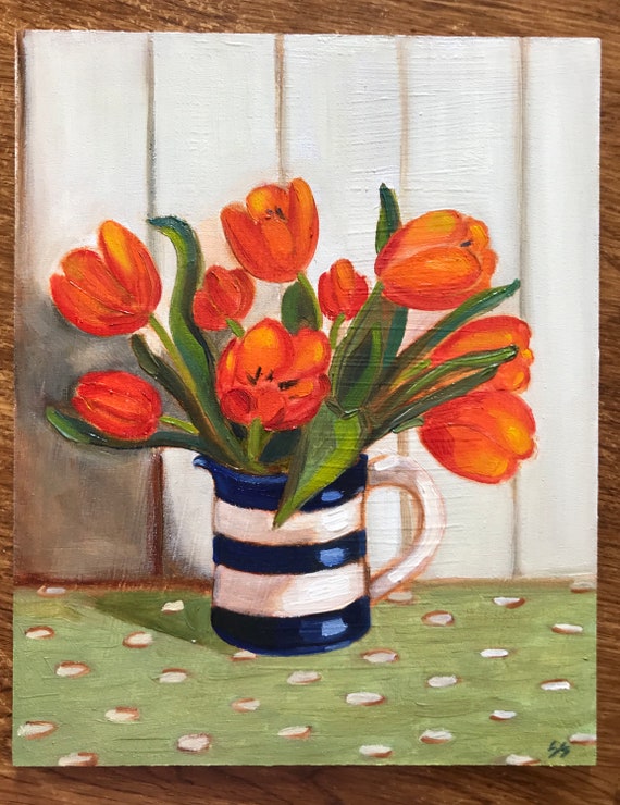 Bodegones Flores pintura de flores Tulipanes naranjas - Etsy España Bodegones Flores pintura de flores Tulipanes naranjas - Etsy España