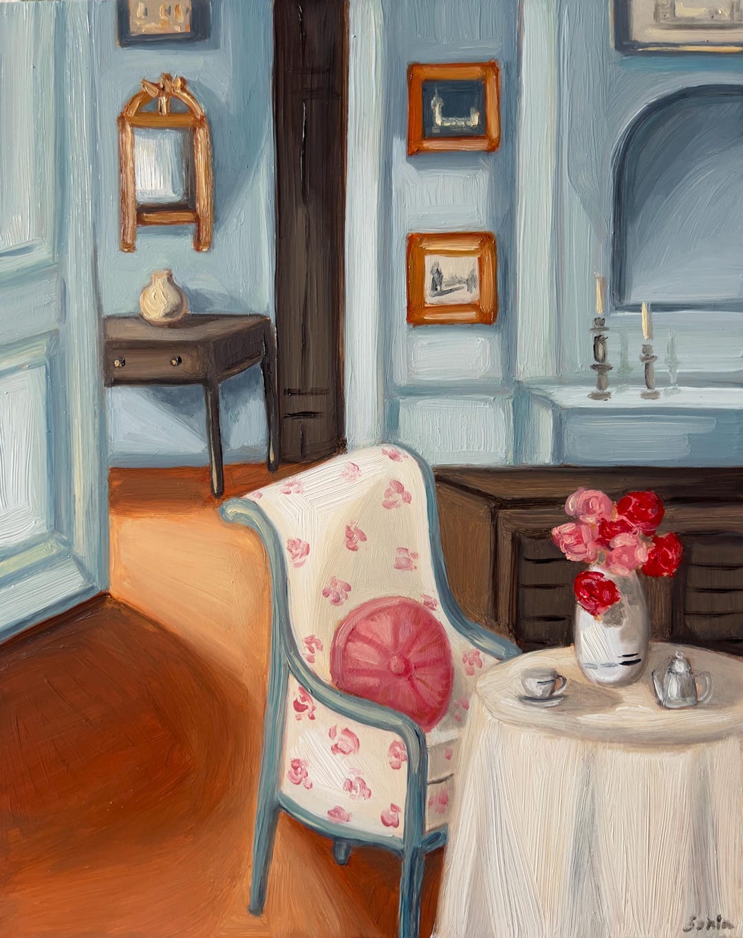 Giclee Fine Art Print of Original Oil Painting Home Interior Painting ...