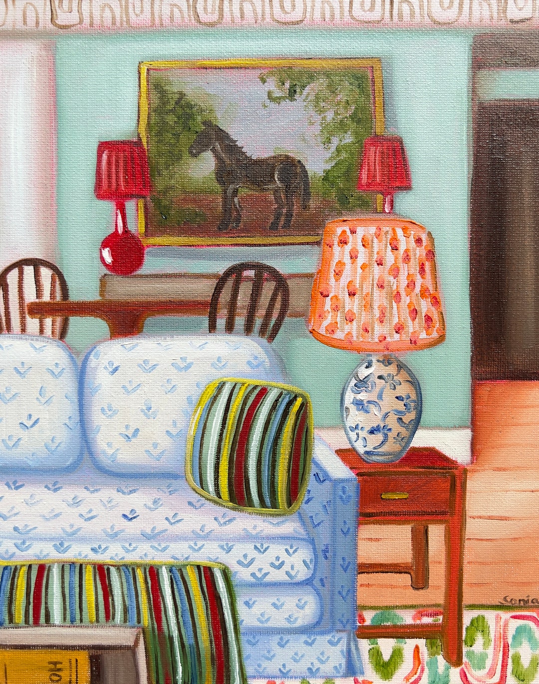 Giclee Fine Art Print of Original Oil Painting Home Interior Art ...