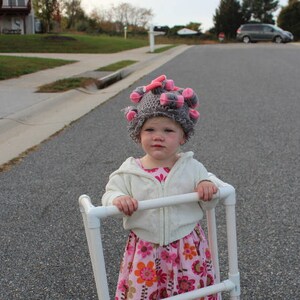 Mormorsmössa, mormorsmössa, hårlocktång, halloweenmössa, varm vintermössa, hårmössa, gammal dammössa, flickmössa, babymössa, fotorekvisita, virkning