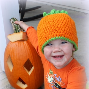 Sombrero de calabaza, sombrero de otoño, sombrero de Halloween, accesorio para fotos, sesión de fotos, sombrero de octubre, calabazas, sombrero de crochet