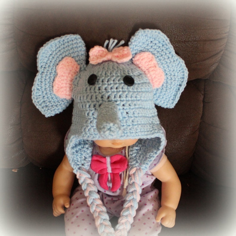 elephant crochet hat