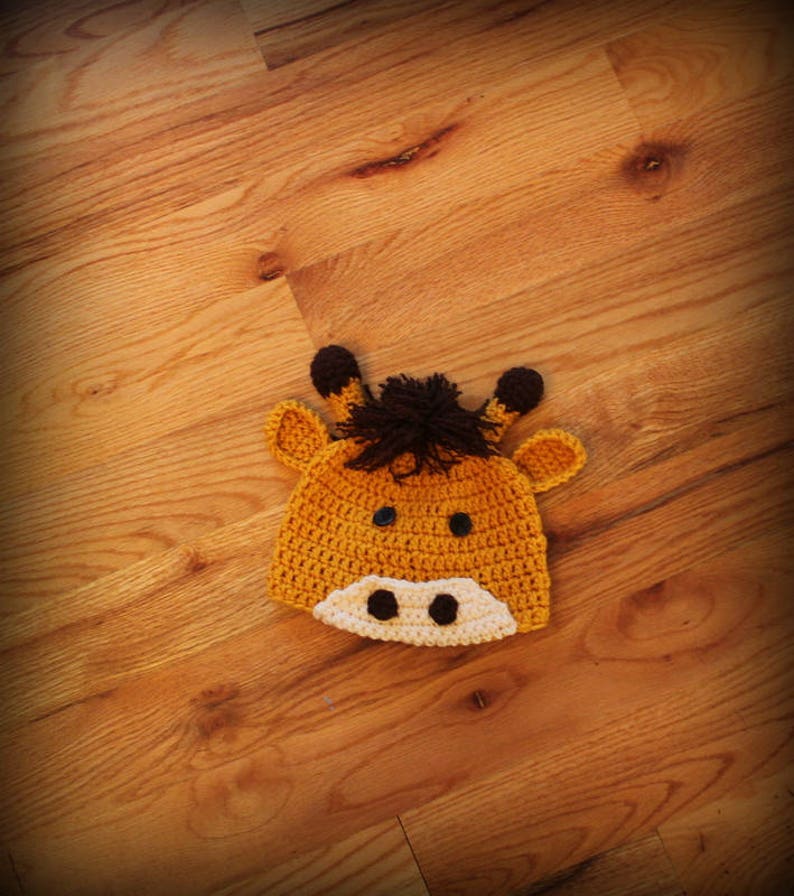Birthday Gift Photo Prop Animal Hat Giraffe Hair Hat Giraffe Crochet Hat Giraffe Hat Winter Hat Baby Hat Warm Hat Crochet