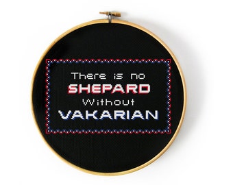 Mass Effect No Shepard Without Vakarian Cross Stitch Pattern