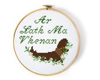 Dragon Age Inquisition Ar Lath Ma Vhenan Solas Necklace Cross Stitch Pattern