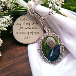 Bouquet Photo Charm For Bride - Memorial Photo Bouquet Memory Charm - Memory Charm For Bridal Bouquet - Picture Charm For Flowers