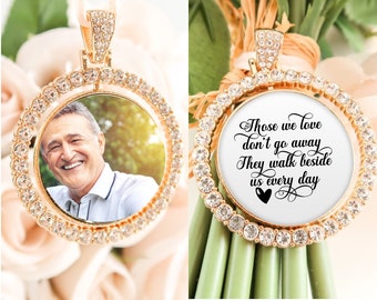 Memorial Photo Charm Bouquet Gold Or Silver