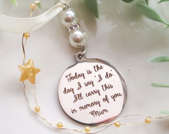 Bouquet Photo Charm For Bride - In Memory Of Mum Flower Charm - Photo Bouquet Memory Charm - Memory Charm For Bridal Bouquet