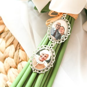 Bouquet Memory Charm - Bouquet Photo Charm - Memory Charm For Bridal Bouquet - Picture Charm Bouquet - Double Wedding Bouquet Charm