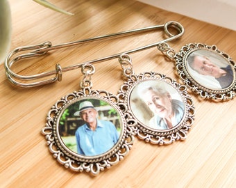 Wedding Bouquet Photo Memorial Pin Charm