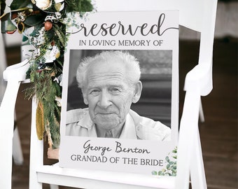 Reserved For Those Who Are Watching From Heaven - Wedding Memorial Sign - Wedding Sign For Loss - In Loving Memorial Sign