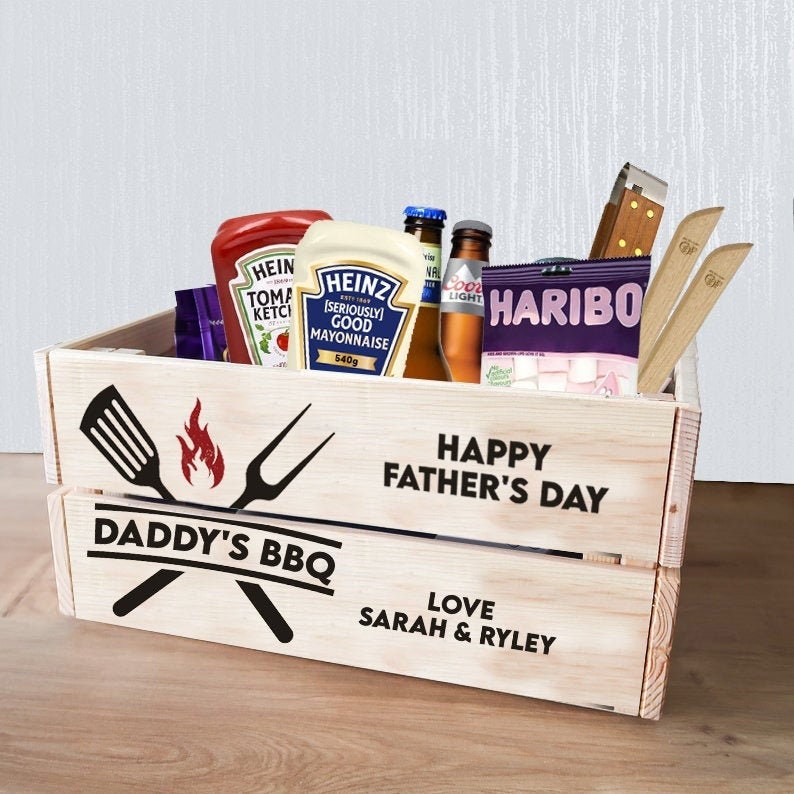 BBQ Gifts For Dad / Daddy BBQ Crate / Unique Gift For Dad