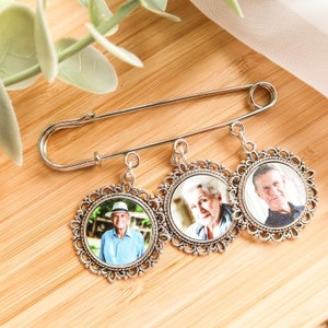 Personalised Memorial Photo Lapel Charm Pin Gift For Groom Wedding Gift For Groom Memory Remembrance Pin Walking Down The Aisle Gift Charm ONLY