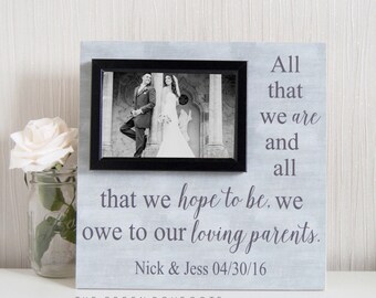 Parents of Bride Thank You Frame