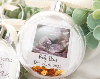 Scan Bauble - Bumps First Christmas Ornament - Pregnant Christmas Ornament - Daddy To Be Christmas Gift - Pregnancy Bauble