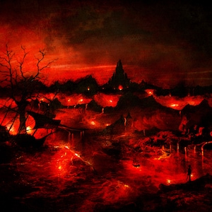 Inferno, Dante, Souls, Dark, Apocalypse, Art Print, Gothic, Wall Art, Home decor, Fine Art print A3