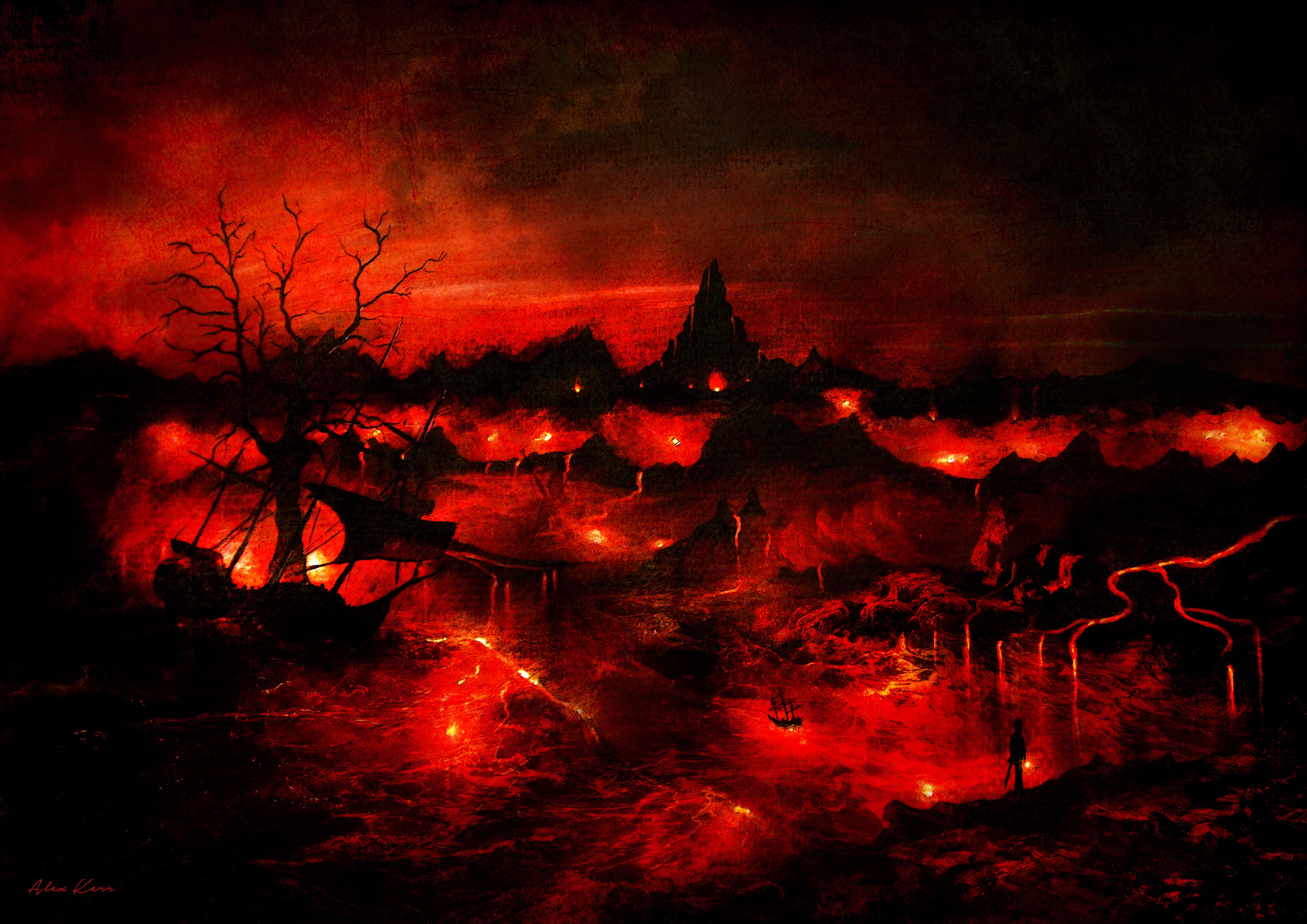 Dantes Inferno Art Print for Sale by Mengarda