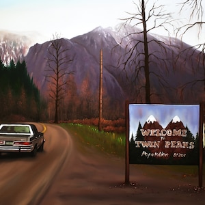La llegada del agente Dale Cooper / Impresión de pintura al óleo
