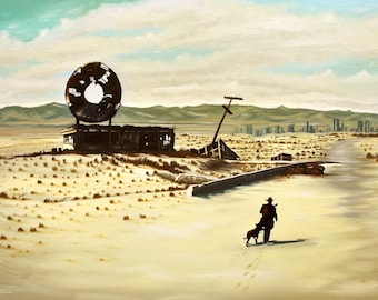 The Wanderer, Apocalyptic Scene, Oil Painting Print
