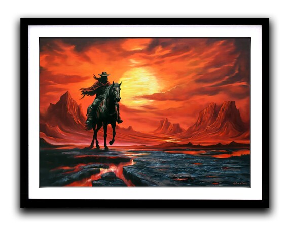 油絵、芸術品:割引価格、12日までのみです 引き裂かれた無法者、油絵 - Etsy 日本