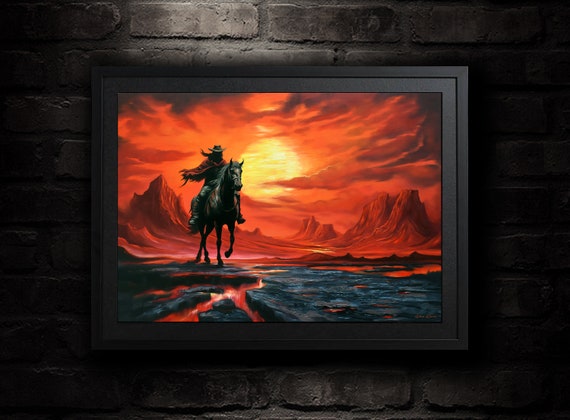 引き裂かれた無法者、油絵 - Etsy 日本