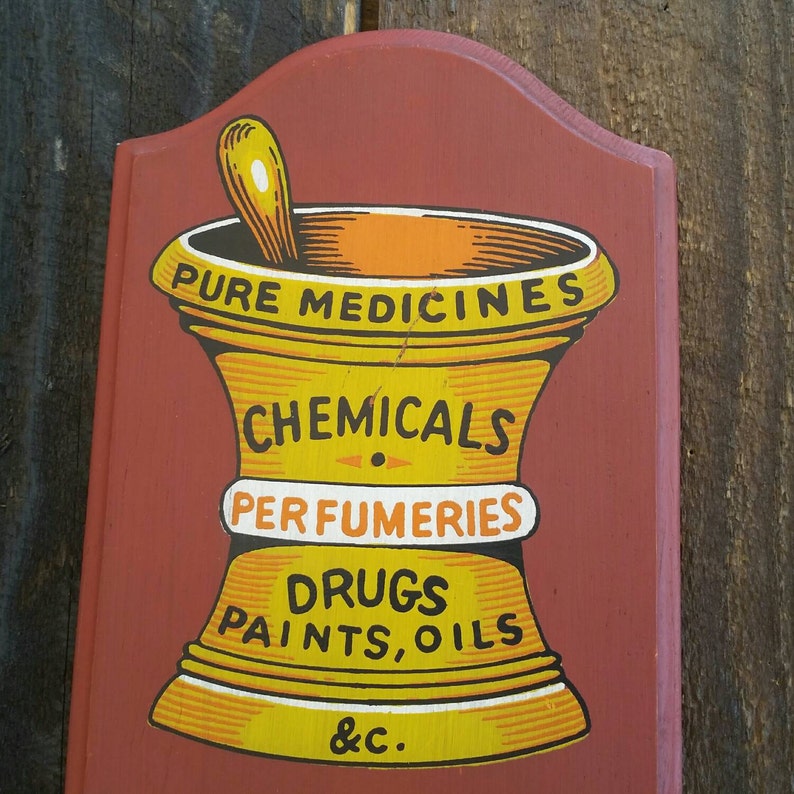 Pharmacist Wood Sign Vintage Pharmacy Sign Yorkraft Inc Etsy