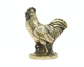 Brass Chicken, Vintage Chicken Figurine, Bird Hen Rooster Decor, Boho Farmhouse Decor, Brass Animals, Statue, Rosenthal Netter Inc, Gifts